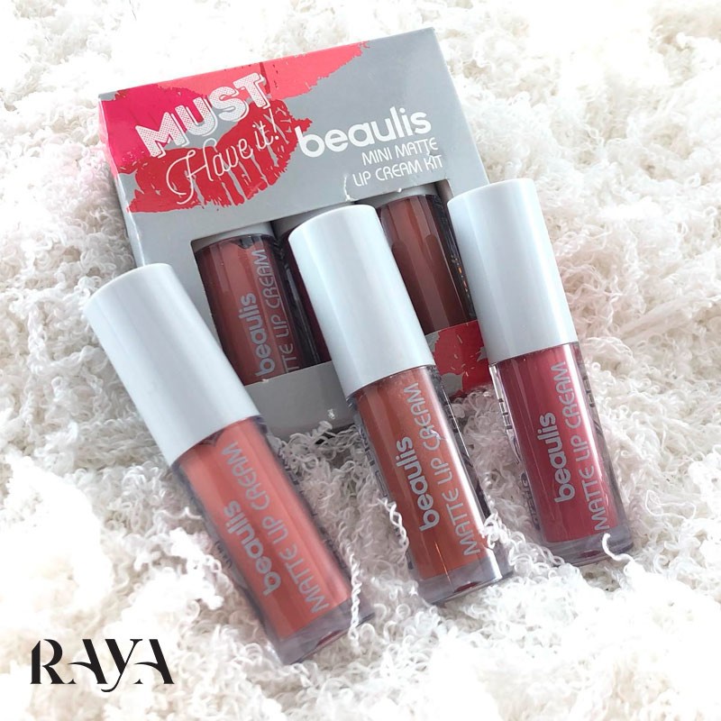 ست 3 تایی رژ لب مات مینی سایز بیولیس رنگ 230 Beaulis Mini Matte Lip Cream Kit